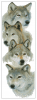 Схема вышивания крестом - Волки The pack